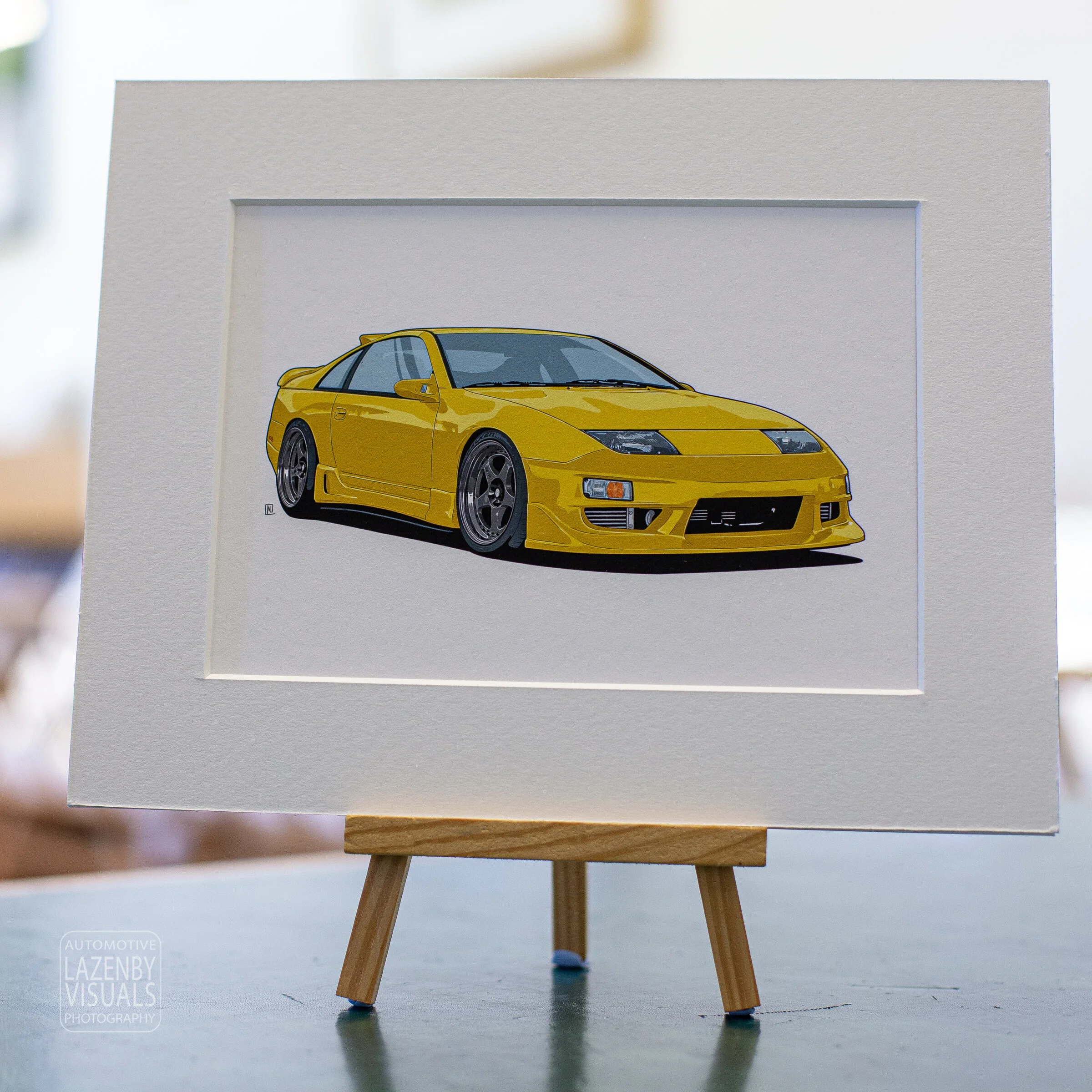 Nissan 300ZX open edition sports car artwork print - Different